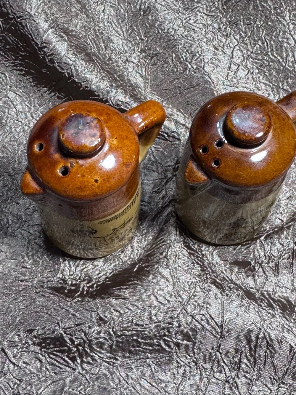 Bahamas Ceramic Salt and Pepper Shakers - Brown/Tan